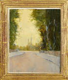 
	
		Sir Gerald Festus Kelly KCVO PRA, 
		British 1879-1972- 
		
		Street scene, possibly...