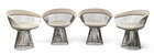 
	
		Warren Platner (1919-2006), a Platner dining table and four Platner armchairs for Knoll...