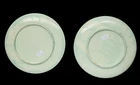 Two Kutahya pottery pottery dishes, Turkey, 20th century,  
Each shallow, on short straight...