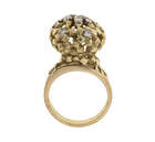 
	
		A diamond ring, by John Donald, designed as an open work textured sphere accented with...