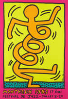 Keith Haring, American 1958-1990, Montreux Jazz Festival (yellow), 1983; Montreux Jazz Festival...