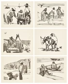 To Be Sold with No Reserve: Josef Herman OBE RA, British/Polish 1911-2000, 'Drawings' print...