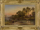 
	
		Benjamin Williams Leader, RA, 
		 
		British 1831-1923- 
		 
		The river at...