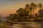 
	
		Benjamin Williams Leader, RA, 
		 
		British 1831-1923- 
		 
		The river at...