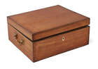 
	
		A George III satinwood toilet box, the inlaid top opening to reveal a fitted interior of...