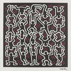 Keith Haring, American 1958-1990,
Untitled (Black); serigraph in colours on wove, signed in the...