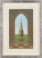 
	
		David Cheepen, 
		British 1946-2016 - 
		 
		The High Church, 1981; 
		 
		acrylic on...