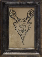 Edvard Munch, Norwegian 1863-1944, Satyr's Head [Schiefler 328], 1908-1909; lithograph on...