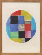 Sonia Delaunay, French 1885-1979, Untitled (Circular Composition) or Patchwork, c.1970; etching...