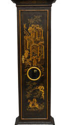 
	
		A chinoiserie eight day longcase clock, by George Tyler, Pope&#39;s Head Alley, London, first...