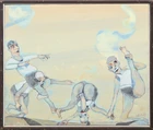 Paweł Lasik, Polish b.1941 - Figury, 1989; oil on canvas, signed and dated lower right 'LASIK...