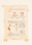 A detached illustrated folio from a manuscript, 
Possibly a 16th century copy of the Book of...