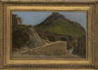 
	
		Auguste Jean-Baptiste Vinchon, 
		French 1789-1855- 
		 
		A Bridge leading to a...