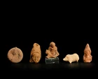 Five terracottas, including four Romano-Egyptian examples, 1st Century B.C. - 3rd Century A.D.,...