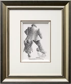 Alexander Millar, British b.1960- Playing Football With Dad;pencil drawing on wove, signed, 