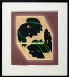 Victor Vasarely, Hungarian/French 1906-1997, Etude Axonométrique, Plate 4 from Descartes:...