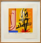 Bruce Mclean, British b.1944- A Stab in the Back; screenprint in colours on wove, signed,...