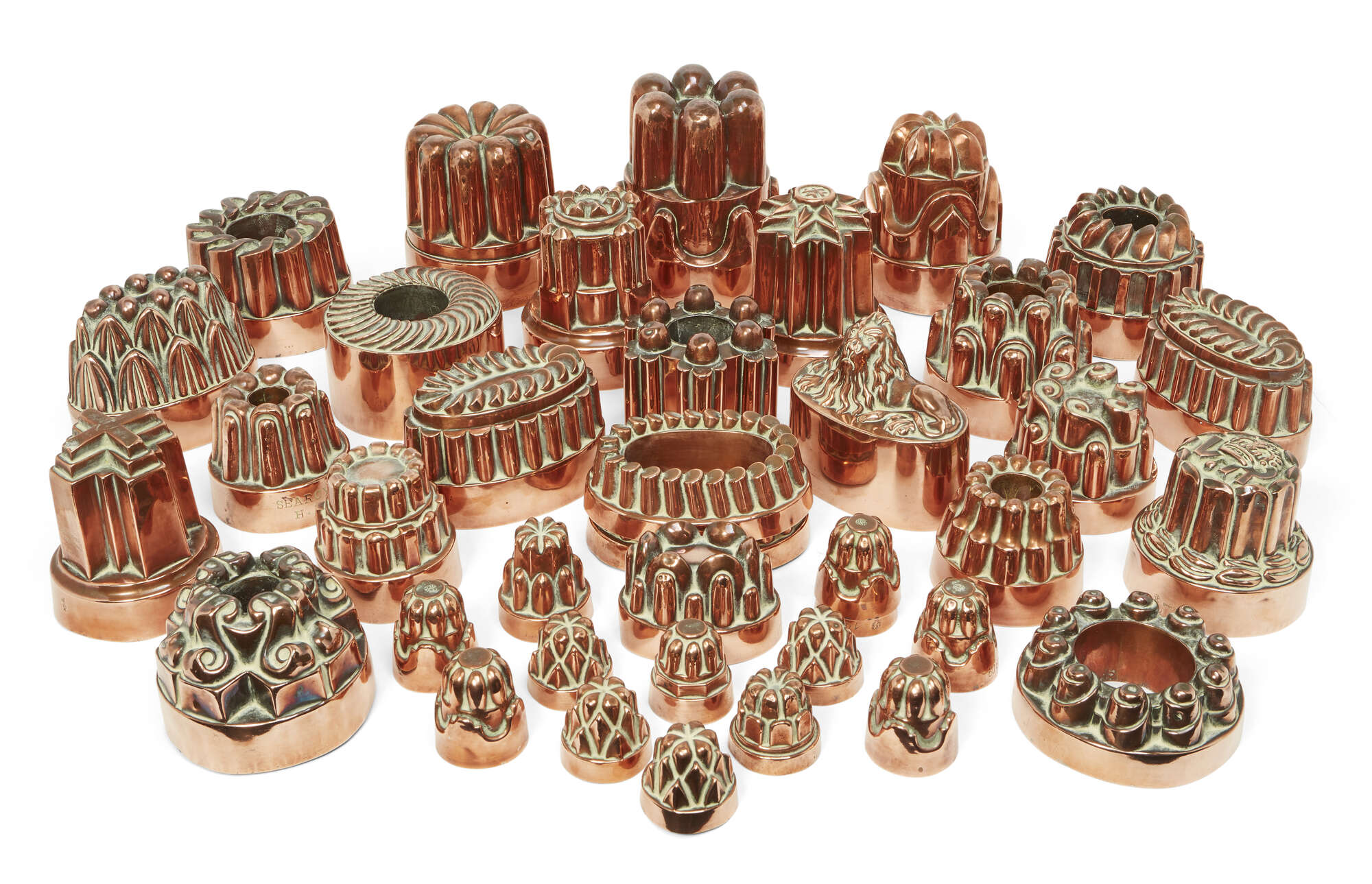 Roseberys London | A collection of thirty-eight copper jelly