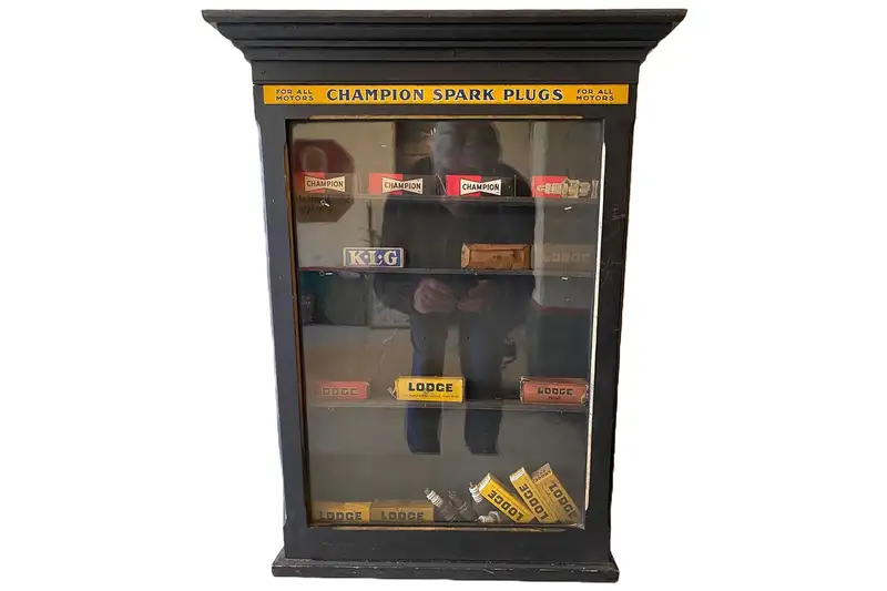 Champion Spark Plugs Display Cabinet-Sold
