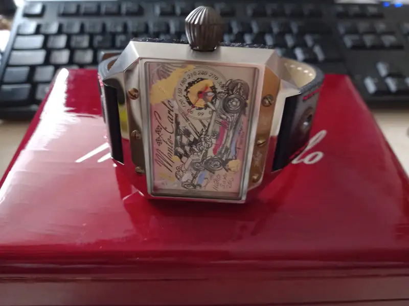 Heiko Saxo Monte Carlo Limited Edition Wristwatch with Hand-Painted Face