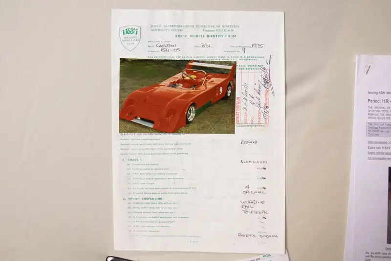 1975 Chevron B31 Sports-Prototype-Sold