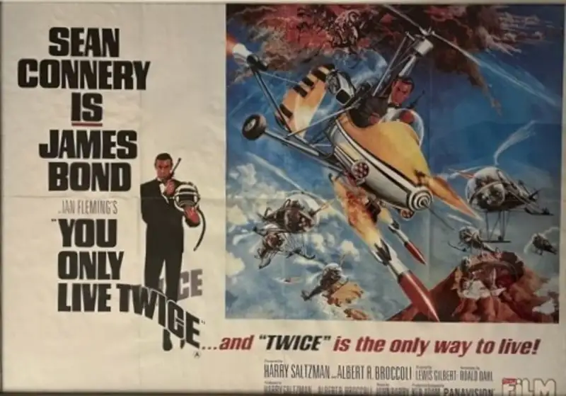 Double Sided 'You Only Live Twice' and 'Bullitt' Cinema Promotional Poster
