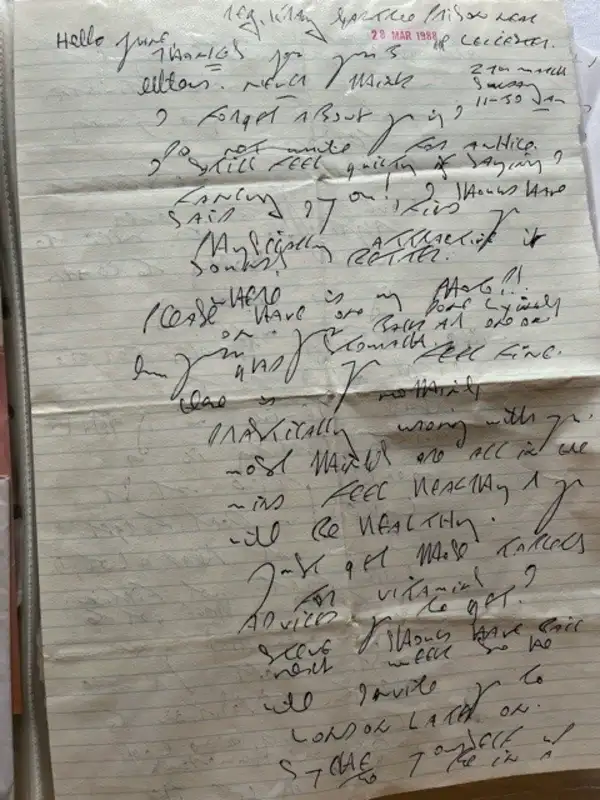 Interesting Collection of Reggie Kray Memorabilia including Correspondence, a Painting and a Teddy Bear