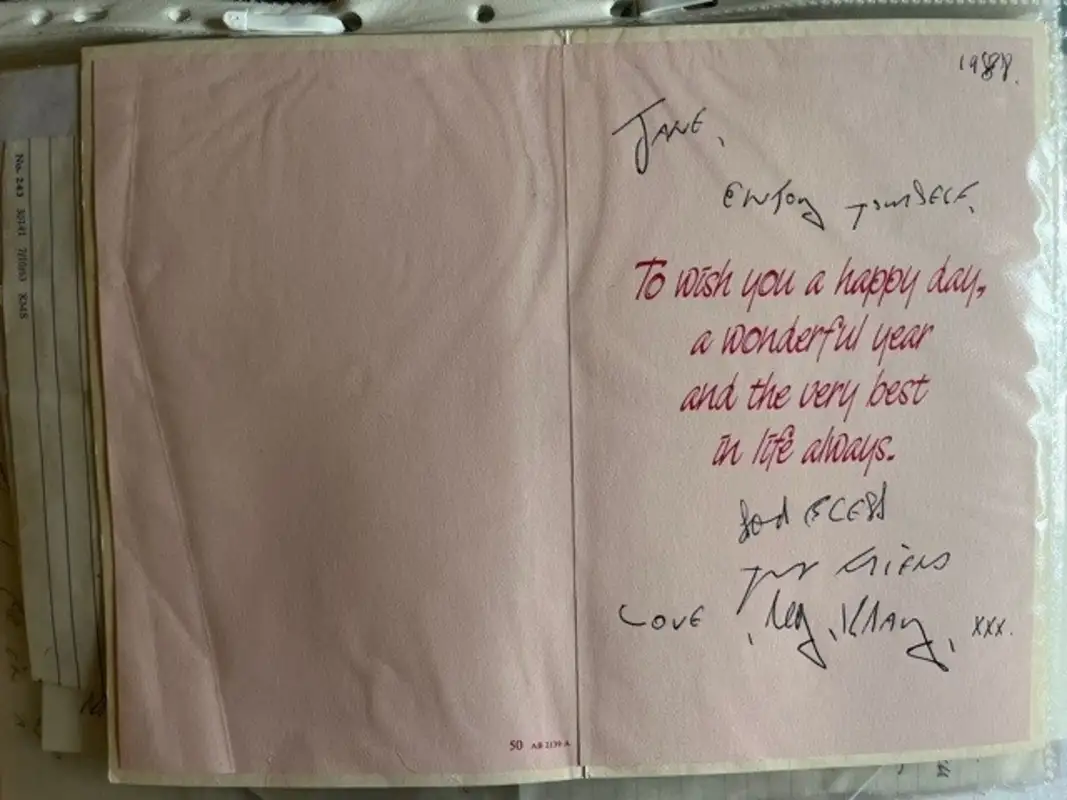 Interesting Collection of Reggie Kray Memorabilia including Correspondence, a Painting and a Teddy Bear