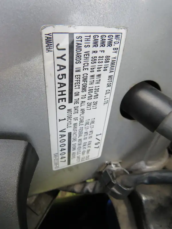 1997 Yamaha YZF600R Thundercat 599cc-Sold