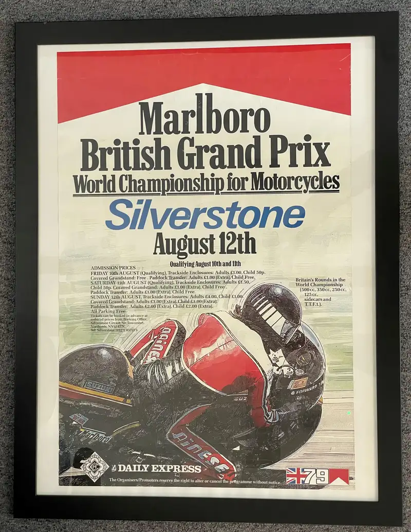 1979 Silverstone British Motorcycle Grand Prix Poster