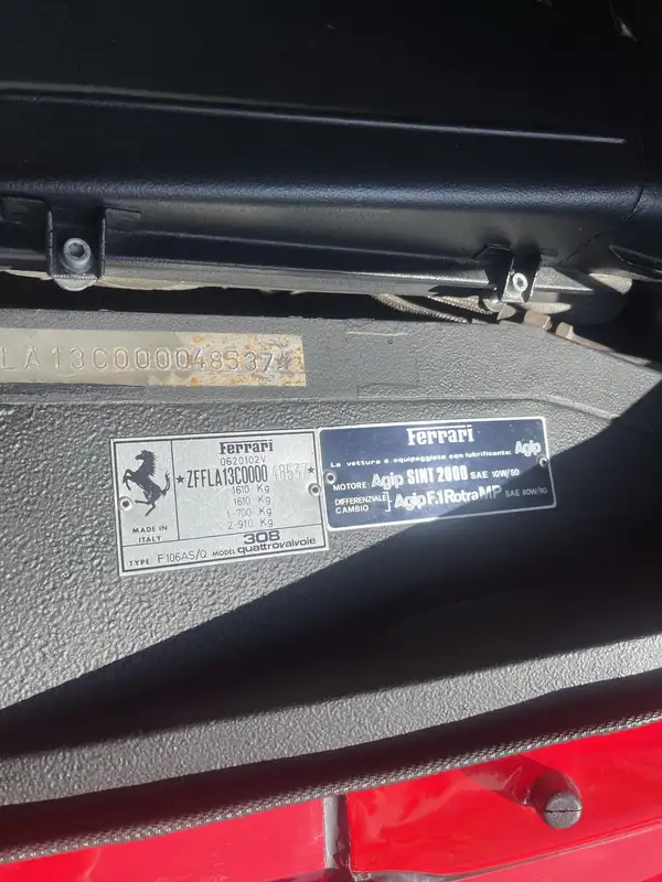 1984 Ferrari 308 GTSi Quattrovalvole-Sold