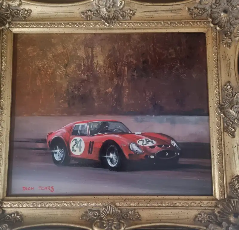 Ferrari 250 GTO at Speed - Oil on Canvas by Dion Pears-For Sale
