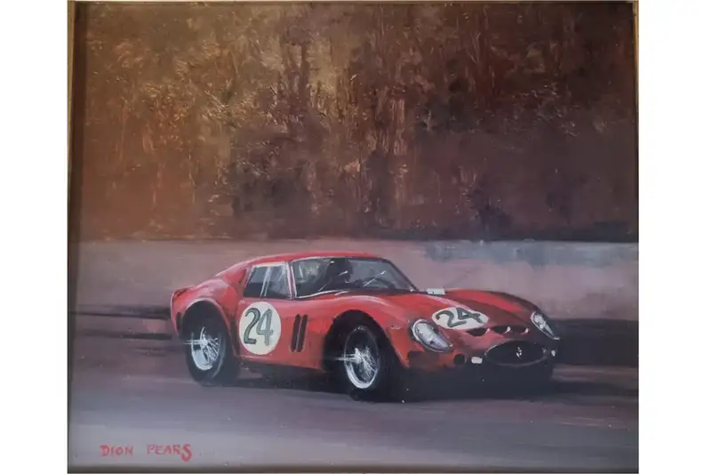 Ferrari 250 GTO at Speed - Oil on Canvas by Dion Pears-For Sale