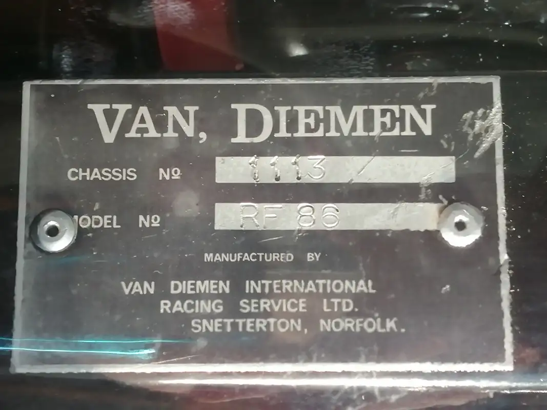 1986 Van Diemen RF86 FF2000 (#1113)-For Sale