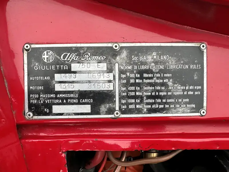 1958 Alfa Romeo Giuletta Sprint Veloce (750E)-Sold