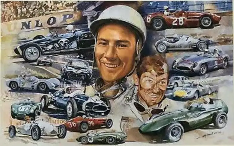'Still Going Strong at 80' Stirling Moss-signed Original Art-For Sale