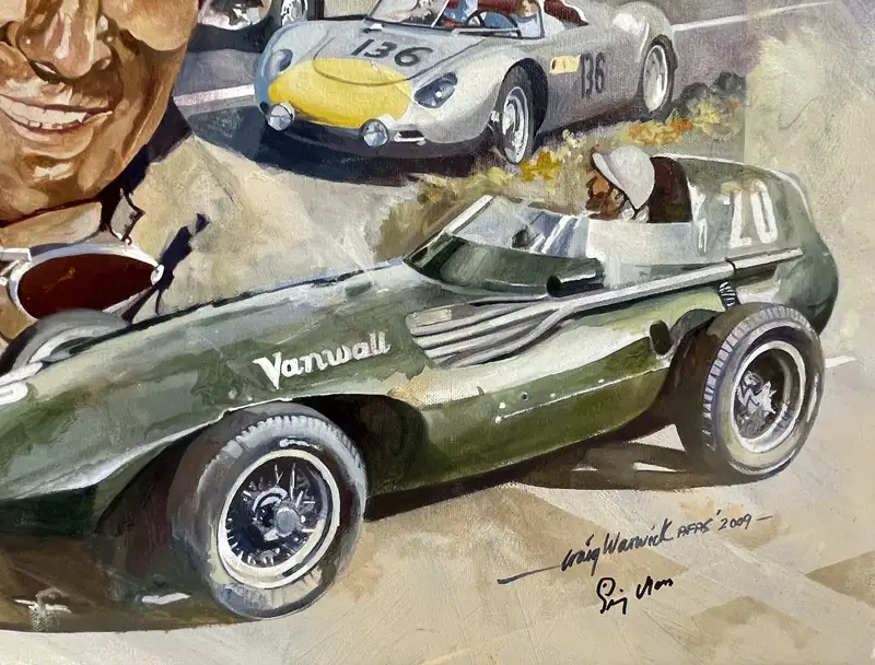 'Still Going Strong at 80' Stirling Moss-signed Original Art-For Sale