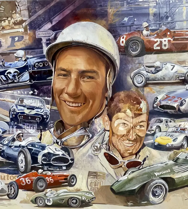 'Still Going Strong at 80' Stirling Moss-signed Original Art-For Sale