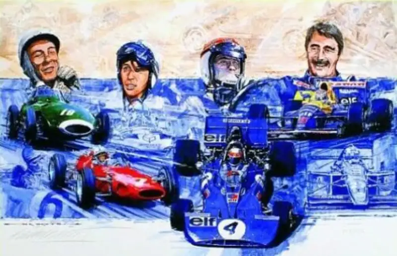 Best of British Original Artwork Signed by Moss, Mansell, St-For Sale