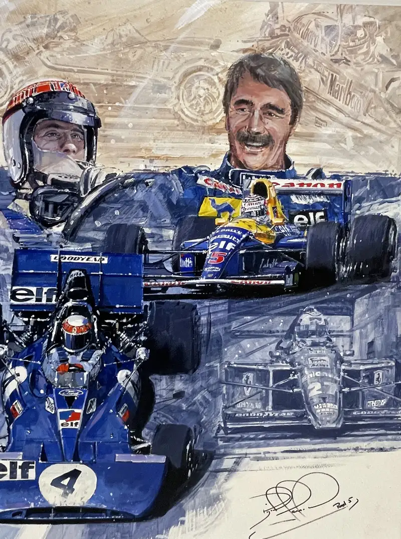 Best of British Original Artwork Signed by Moss, Mansell, St-For Sale