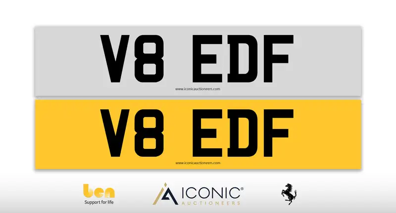 Registration Number V8 EDF-Sold