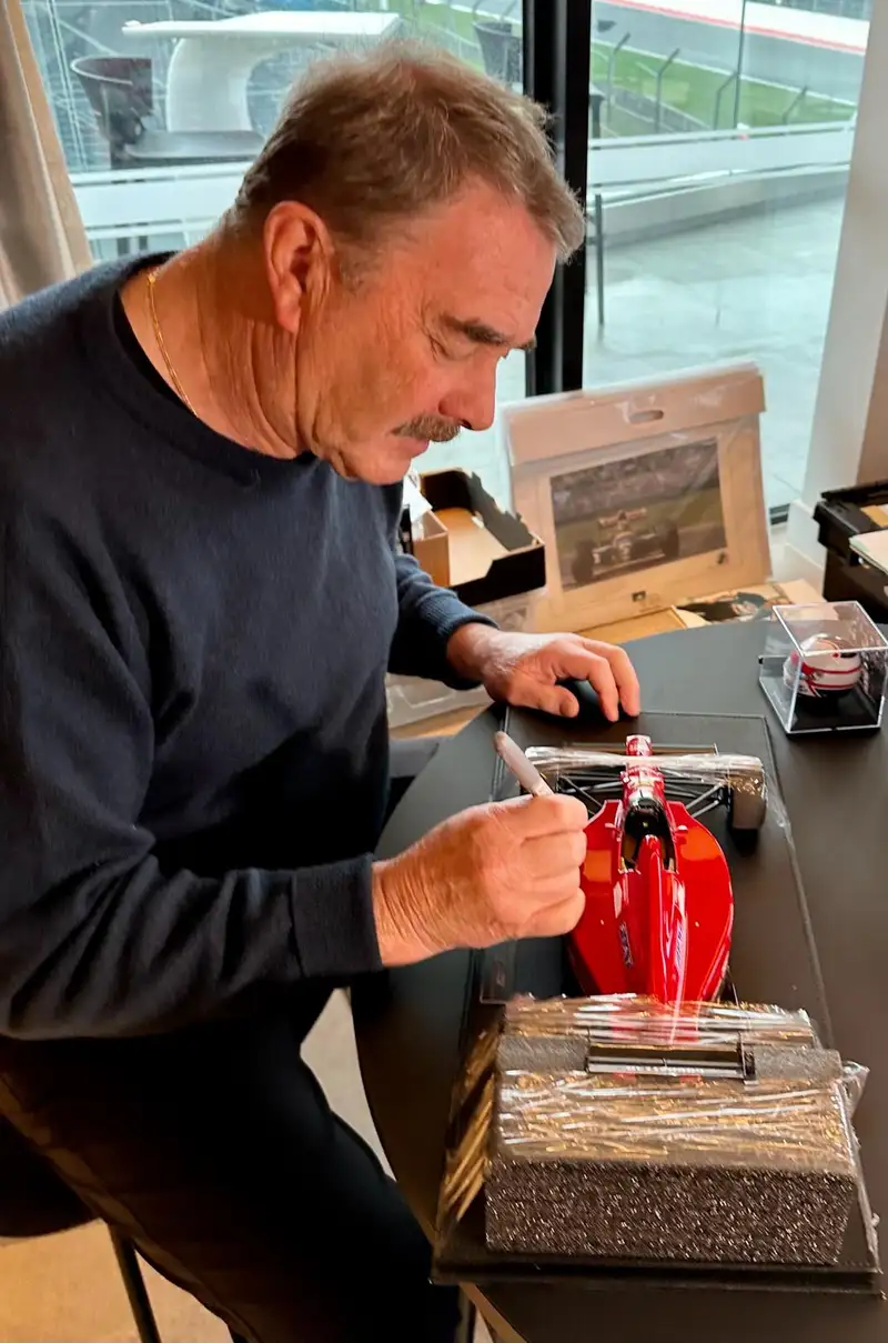 Stunning, GP Replicas Nigel Mansell-signed Ferrari F189 1/12-Sold
