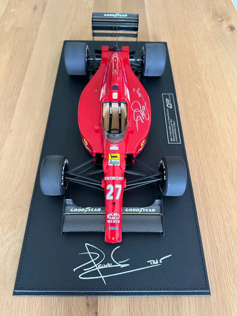 Stunning, GP Replicas Nigel Mansell-signed Ferrari F189 1/12-Sold