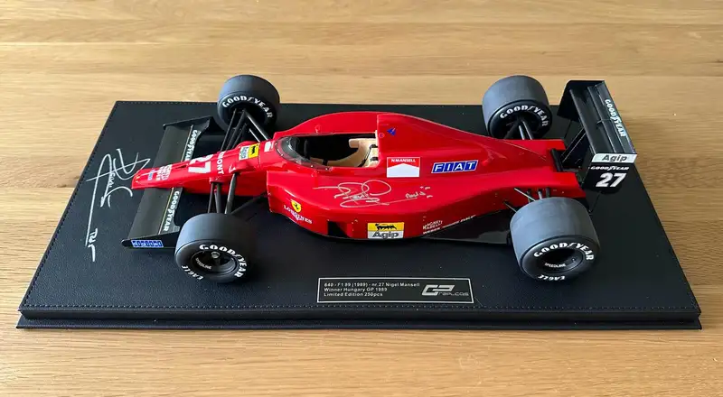 Stunning, GP Replicas Nigel Mansell-signed Ferrari F189 1/12-Sold