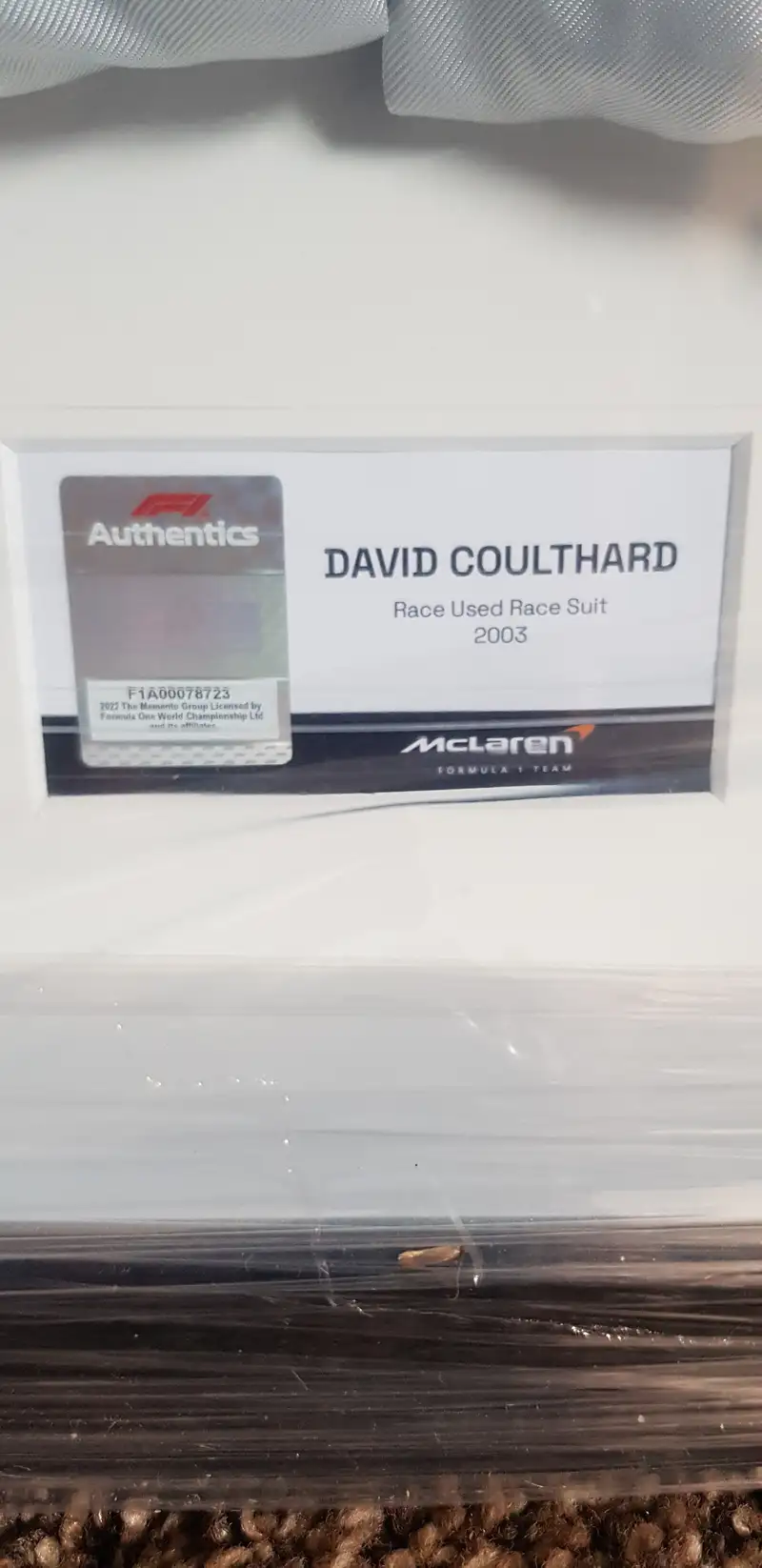 2003 David Coulthard Race Suit-For Sale
