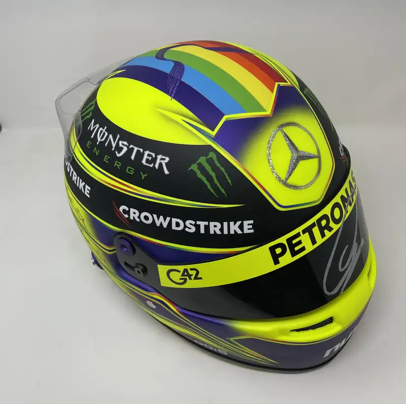 Lewis Hamilton Replica 2023 Helmet with Signature to Visor T-For Sale