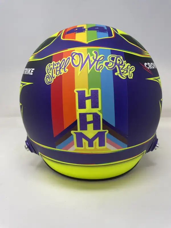 Lewis Hamilton Replica 2023 Helmet with Signature to Visor T-For Sale