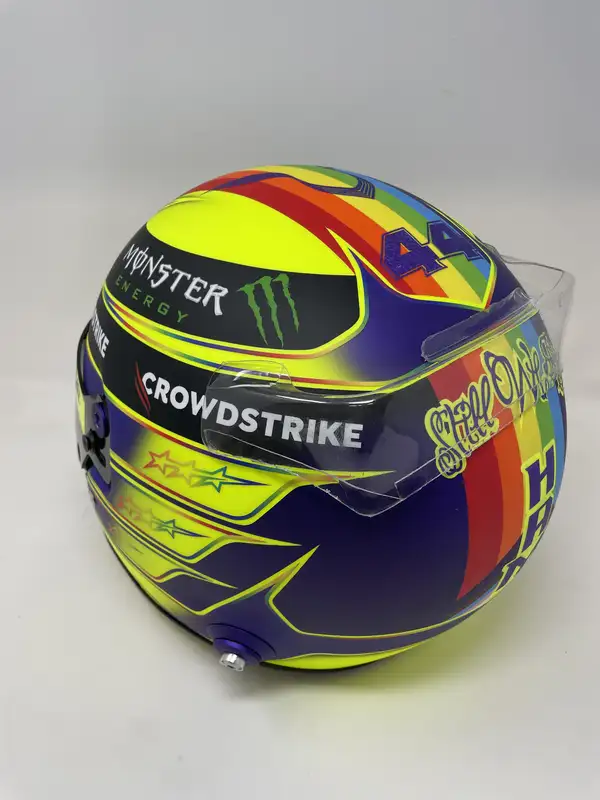 Lewis Hamilton Replica 2023 Helmet with Signature to Visor T-For Sale