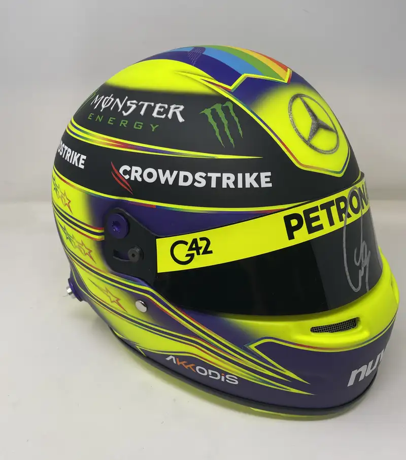 Lewis Hamilton Replica 2023 Helmet with Signature to Visor T-For Sale