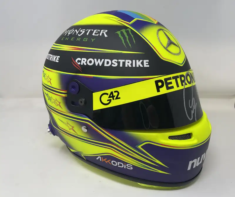 Lewis Hamilton Replica 2023 Helmet with Signature to Visor T-For Sale
